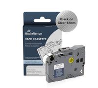 MediaRange Nastro etichette TZ-131/TZe-131 12 mm x 8 m Adesivo permanente Nero trasparente