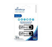 MR 911-2 - Chiavetta USB, USB 2.0, 32 GB, swivel, confezione da 2 pezzi