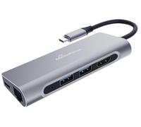 MediaRange USB Type-C® 7 in 1 Multiport Adapter, Silver