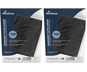 MediaRange Zubehör CD-/Dvd-Rohlinge Custodia a Tasca 1dischi Trasparente (Confezione da 2)