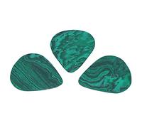 Mediator Guitare, 3Pcs Malachite Médiator Guitare pour Guitare Acoustique électrique, Ukulélé et Basse