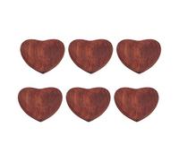 Mediator Guitare, 6PCS en Bois Coeur en Forme Médiator Guitare pour Guitare Acoustique électrique, Ukulélé et Basse