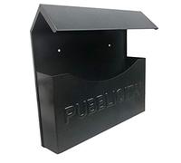 Mediawave Store - Cassetta Pubblicità Modello Iron Grey Art.711 in Ferro con Pensilina 32x13x32 cm