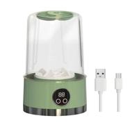 Mediawave Store - Mini Lavatrice Portatile 1L Wireless e Ricaricabile per Viaggi e Camper, Lavabiancheria Igienica Compatta per Intimo e Piccoli Capi, Design Salvaspazio (Verde)