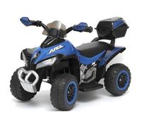 Mediawave Store - Mini Quad Elettrico per Bambini Deluxe LT928 6V con Luci e Suoni Realistici Bauletto Portaoggetti Posteriore e Design Sportivo per il Divertimento dei più Piccoli (Blu)