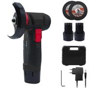 Mediawave Store - Mini Smerigliatrice con Valigetta, Flex, Wireless, 12V, 76MM, 19500RPM, Mini Smerigliatrice Doppia Batteria, per Taglio, Potatura, Angolare, Protezione Disco, Taglio Perfetto