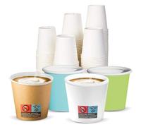 Mediawave Store - Pack Bicchierini di Carta per Caffè, Monouso da 75ml, Bicchieri di Carta Colorati, Bicchierini per il Caffè Biodegradabili (150)