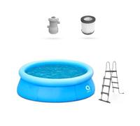 Mediawave Store - Piscina Fuoriterra Rotonda Gonfiabile AVENLI 450x84cm - Piscina Autoportante Familiare Completa di Kit Accessori