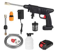 Mediawave Store - Pistola Idropulitrice Wireless con Getto Regolabile ad Alta Pressione, Batteria 24V - Kit Lavaggio: Filtro, Tubo 5mt, Serbatoio e Attacchi - Pulizia Auto, Scooter e Giardino, 345217