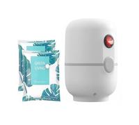 Mediawave Store - Pompa Sottovuoto da Viaggio - Kit Aspiratore: Pompa Elettrica e 2 Sacchetti da Compressione Riutilizzabili - Compatta e Potente Salvaspazio - Sigillatrice Alimenti Vestiario