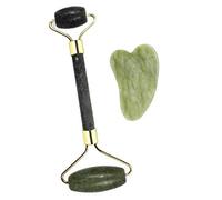 Mediawave Store - Rullo di Giada Massaggiatore per Viso e Collo Gua Sha in Pietra Naturale, Roller Massager, Scrap Set Bellezza, Anti Invecchiamento, Cura della Pelle Jade Roller, Anti Rughe 210689