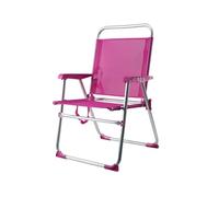 Mediawave Store - Sedia Sdraio Spiaggina Relax in Alluminio e Textilene. Prendisole Richiudibile e Leggero Ideale per Mare, Spiaggia e Giardino (Rosa)