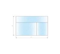Mediberg Tasca Adesiva per Strumenti, in Polietilene Opaco, Sterile, 2 Scomparti, Misura 35 x 42 cm, Confezione da 100 pezzi