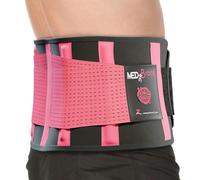 MEDiBrace Fascia Lombare Supporto Schiena per Uomini e Donne Fascia Elastica Lombare Ortopedica, Cintura Lombare, Cintura Posteriore per il dolore da Sciatica, Ernia del disco, Stenosi spinale