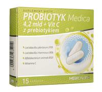 Medica Probiotic 4,2 miliardi + Vitamina C con prebiotico - 15 Capsule