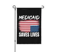 Medicaid salva vite Bandiera da giardino 12x18 Proteggi Salva Medicaid Cartello da giardino Non scherzare con la bandiera Medicaid Senza supporto Bifacciale