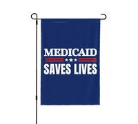 Medicaid salva vite Bandiera da giardino 12x18 Proteggi Salva Medicaid Cartello da giardino Non scherzare con la bandiera Medicaid Senza supporto Bifacciale