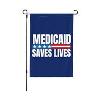 Medicaid salva vite Bandiera da giardino 12x18 Proteggi Salva Medicaid Cartello da giardino Non scherzare con la bandiera Medicaid Senza supporto Bifacciale