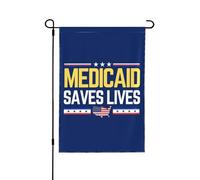 Medicaid salva vite Bandiera da giardino 12x18 Proteggi Salva Medicaid Cartello da giardino Non scherzare con la bandiera Medicaid Senza supporto Bifacciale