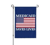 Medicaid salva vite Bandiera da giardino 12x18 Proteggi Salva Medicaid Cartello da giardino Non scherzare con la bandiera Medicaid Senza supporto Bifacciale