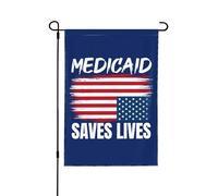 Medicaid salva vite Bandiera da giardino 12x18 Proteggi Salva Medicaid Cartello da giardino Non scherzare con la bandiera Medicaid Senza supporto Bifacciale