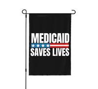 Medicaid salva vite Bandiera da giardino 12x18 Proteggi Salva Medicaid Cartello da giardino Non scherzare con la bandiera Medicaid Senza supporto Bifacciale