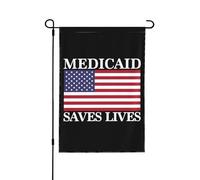 Medicaid salva vite Bandiera da giardino 12x18 Proteggi Salva Medicaid Cartello da giardino Non scherzare con la bandiera Medicaid Senza supporto Bifacciale