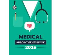 Medical Appointment Book 2025: Dated Planner from 7 AM to 8.45 PM, Week to View Scheduler Diary for Doctors and Physician Assistants With 15 Minute Time Slots, 52 Weeks (12 Month).