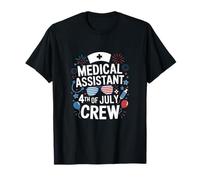 Medical Assistant 4th of July Patriotic American Flag Design Maglietta