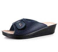 MEDICAL COMFORT 312 Pantofole ciabatte aperte sanitarie anatomiche donna in vera pelle con strappo antiscivolo.