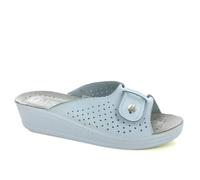 Medical Comfort 312 Pantofole Ciabatte Aperte sanitarie Anatomiche Donna in Vera Pelle con Strappo Antiscivolo.