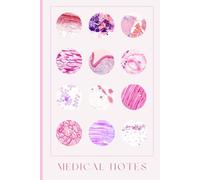 Medical History Taking Physical Template Forms Notebook Journal Workbook Essentials for Medicine, Nursing , PA Students on Placement: 6" x 9" histology pink bg