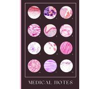 Medical History Taking Physical Template Forms Notebook Journal Workbook Essentials for Medicine, Nursing , PA Students on Placement: 6" x 9" histology brown bg