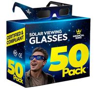 Medical king 50 Occhiali Eclipse Solar Omologati - Approvati secondo la norma ISO, con certificazione CE - Occhiali per vedere eclissi solari 2026