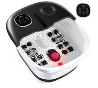 Medical king Spa per piedi con calore e massaggio e getti include un telecomando e un massaggiatore pieghevole in pietra pomice con bolle e vibrazioni