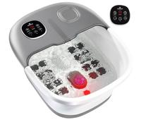 Medical king Spa per piedi con calore e massaggio e getti include un telecomando e una pietra pomice pieghevole massaggiatore per piedi con bolle di calore e massaggio e vibrazioni