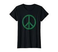Medical Marijuana Peace Sign T-Shirt per Uomo e Donna Maglietta, Donna, Nero, M