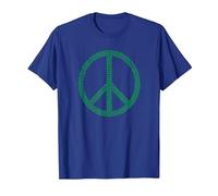 Medical Marijuana Peace Sign T-Shirt per Uomo e Donna Maglietta, Uomo, Blu Reale, M
