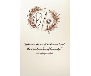 Medical Student Monthly Planner & Reflection Journal, Journals for Writing, Lined Spiral Journal Notebook: “Wherever the art of medicine is loved, there is also a love of humanity.” - Hippocrates