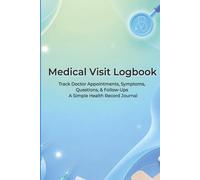 Medical Visit Logbook: Doctor Appointment Tracker & Health Organizer | Record Symptoms, Medications, Questions for the Doctor, Treatment Notes & Follow-Ups | 6 x 9 Hardcover | 108 Pages