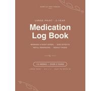 Medication Log Book: Large Print Weekly Medication Tracker for Seniors and Caregivers - Morning & Night Checkboxes for up to 8 Medications, with Side ... Notes & Refill Reminders (2+ Years, 8.5 x 11)