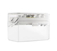 Medication Storage Box, Organizer, Portable Pill Case | Doppio strato trasparente di design, ampia capacità, per casa e viaggi in ufficio, snacks Stationery Essentials