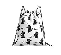 Medici Della Peste Chibi Nero Su Bianco Uomo Donna Zaino Con Coulisse Moda Sackpack Cinch Regolabile Sacche Sportive Per Palestra Yoga Viaggio