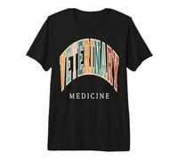 Medicina eterinaria Retro Collegiate University Maglietta Premium