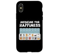 Medicina per gatti per la felicità gattini carini donne ragazze bambini Custodia per iPhone X/XS