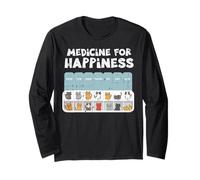 Medicina per Gatti per la Felicità Gattini Carini Donne Ragazze Bambini Maglia a Manica