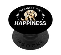 Medicina per la felicità Golden Retriever Razza di cane PopSockets PopGrip Adesivo