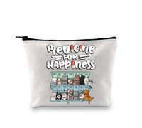 Medicina regalo a tema gatto per la felicità, kit di medicina da viaggio per medicine e pillole, borsa organizer per gli amanti dei gatti, Borsa per la felicità, Borsa cosmetica con stampa