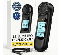 Medicinadellavoro.com Etilometro Portatile Certificato per Alcool Test senza Boccaglio, Etilometro Professionale Alta Sensibilità con Display LCD, Alcool Test Portatile per Uso Domestico 1 TESTER