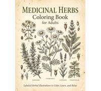 Medicinal Herbs Coloring Book for Adults: Labeled Herbal Illustrations to Color, Learn, and Relax